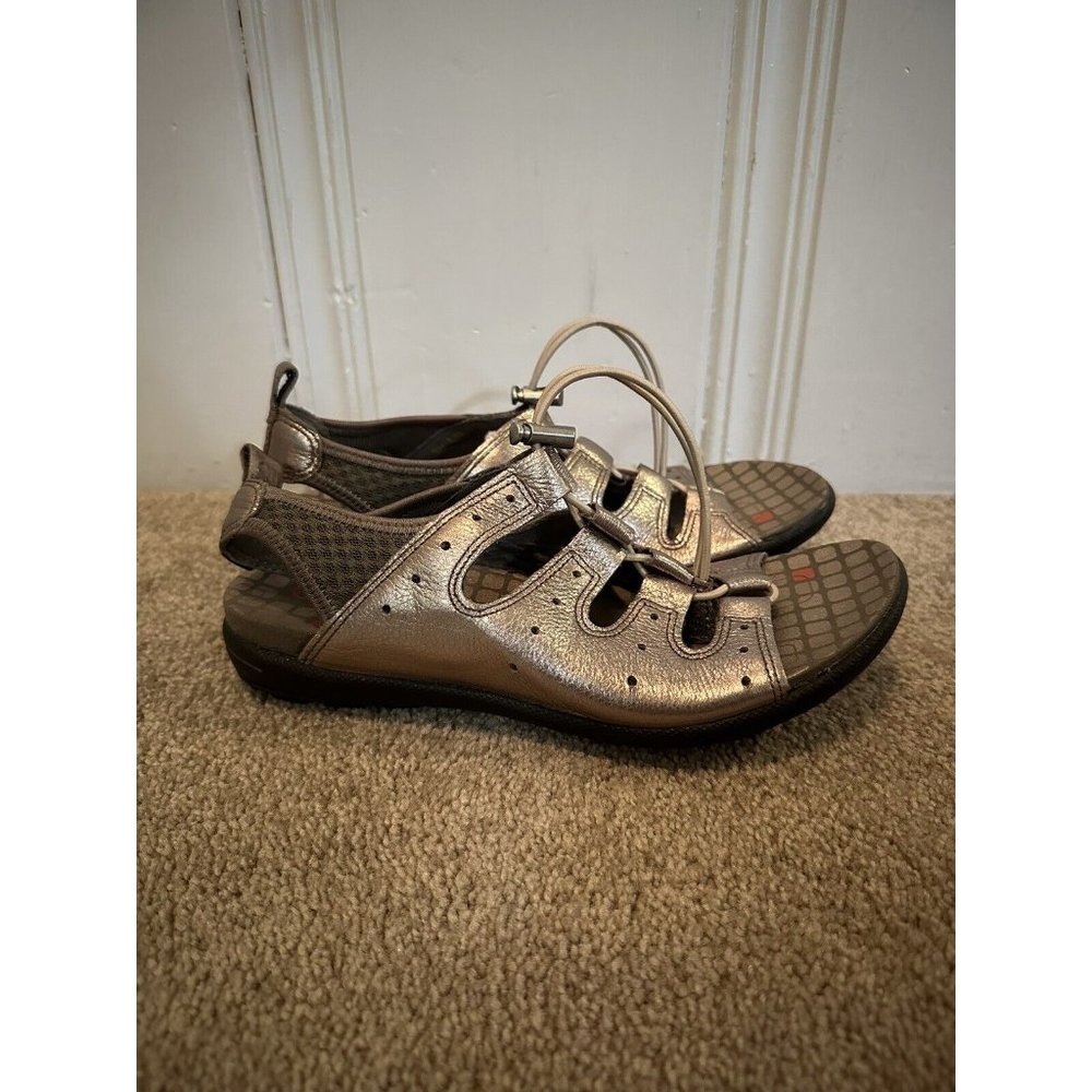 ECCO Jab Toggle Sandals Sling Back Metallic Rose Gold Women’s Sz EU 37 US 6-6.5